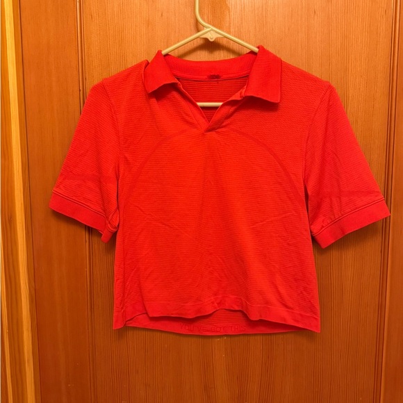Lululemon Swiftly Tech Relaxed-Fit Polo Shirt Hot Heat / Red Glow - Picture 6 of 9